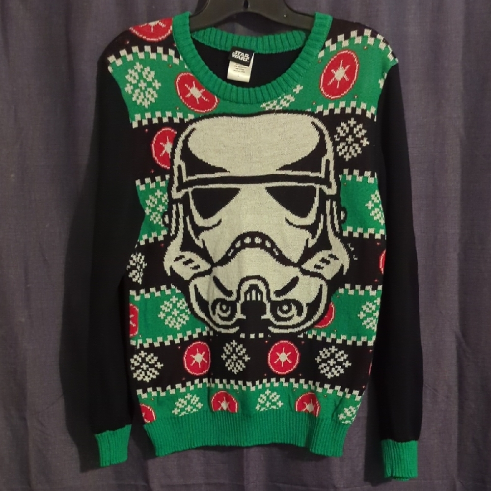 Star Wars Crewneck Green and Black Ugly Sweater
